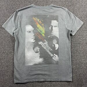 The Fast & The Furious Mighty Fine T-Shirt Mens XL Gray Car Movie Logo Promo Y2K